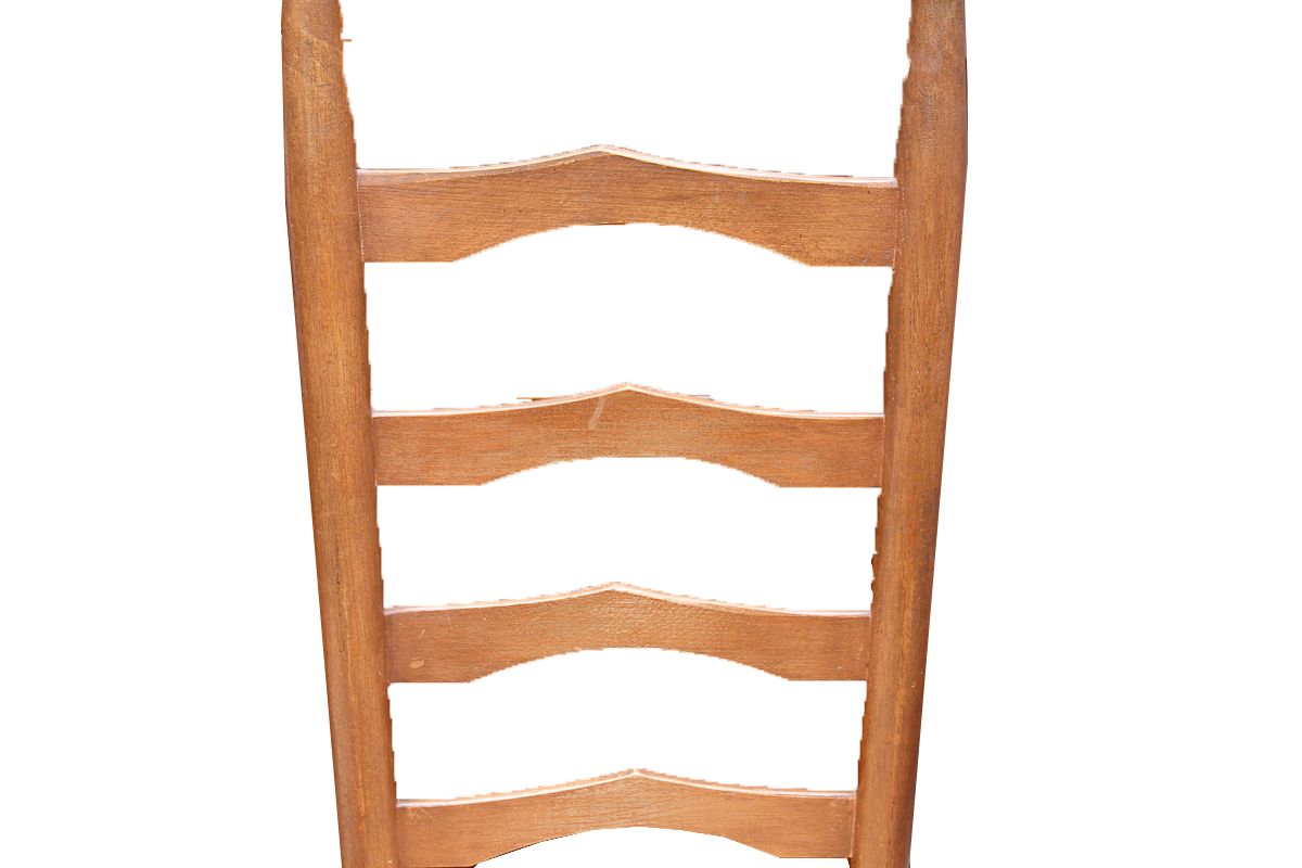 Ladderback Side Chairs With Rush Seats
