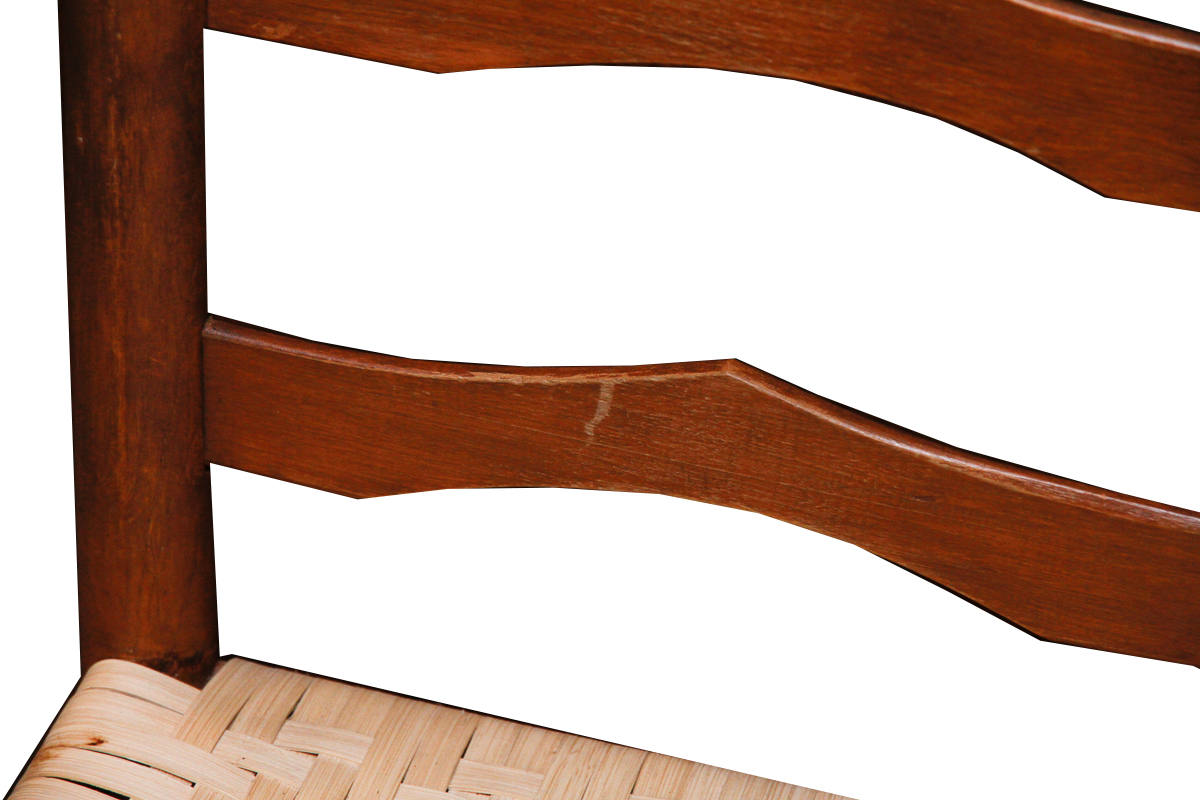 Ladderback Side Chairs With Rush Seats