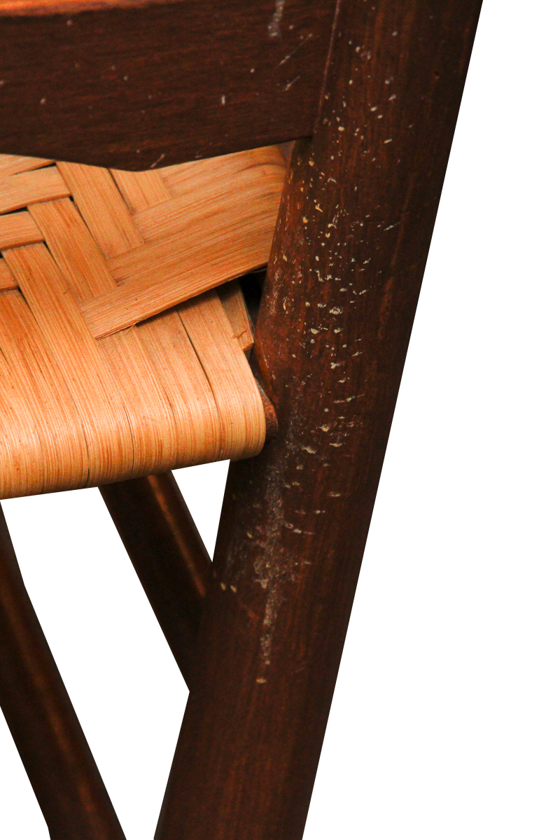 Ladderback Side Chairs With Rush Seats