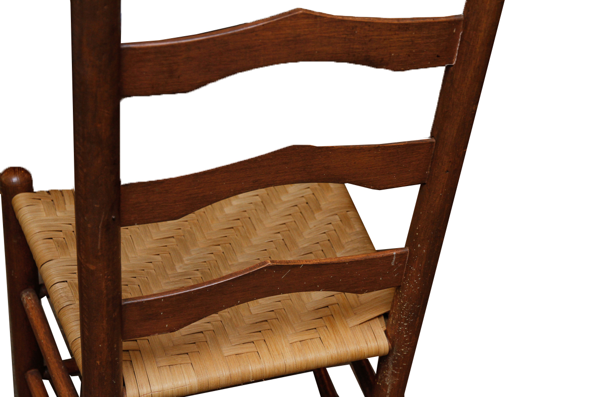 Ladderback Side Chairs With Rush Seats