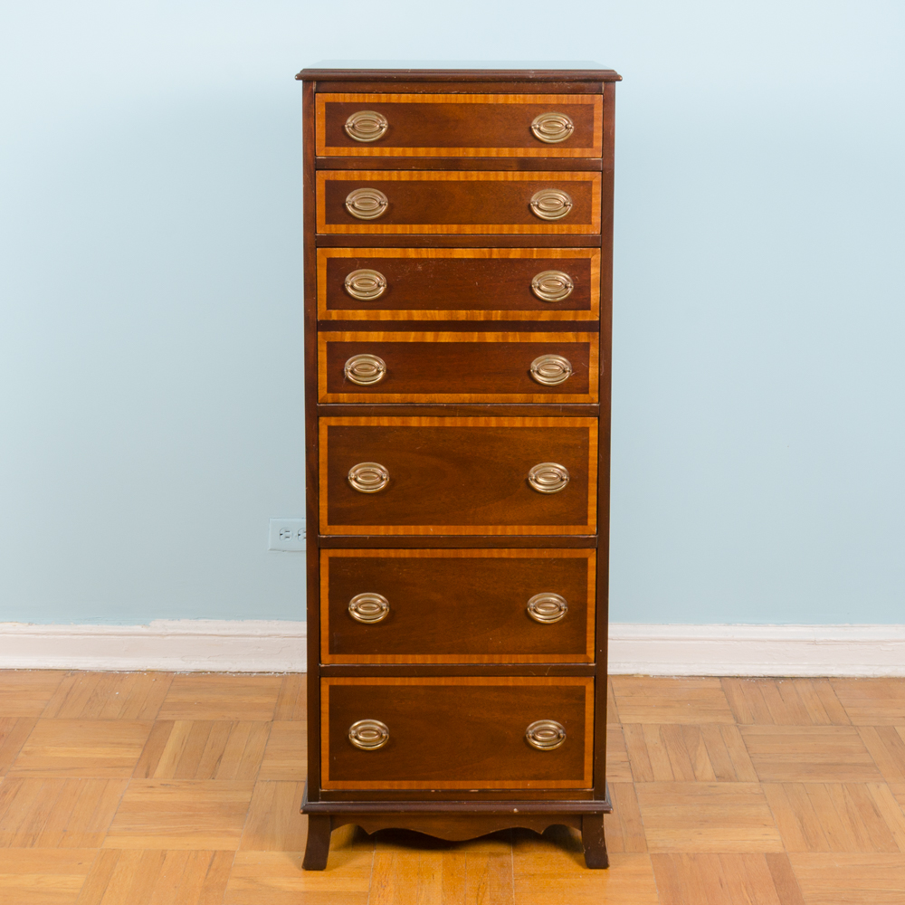 Mahogany Semainier Style Chest of Drawers