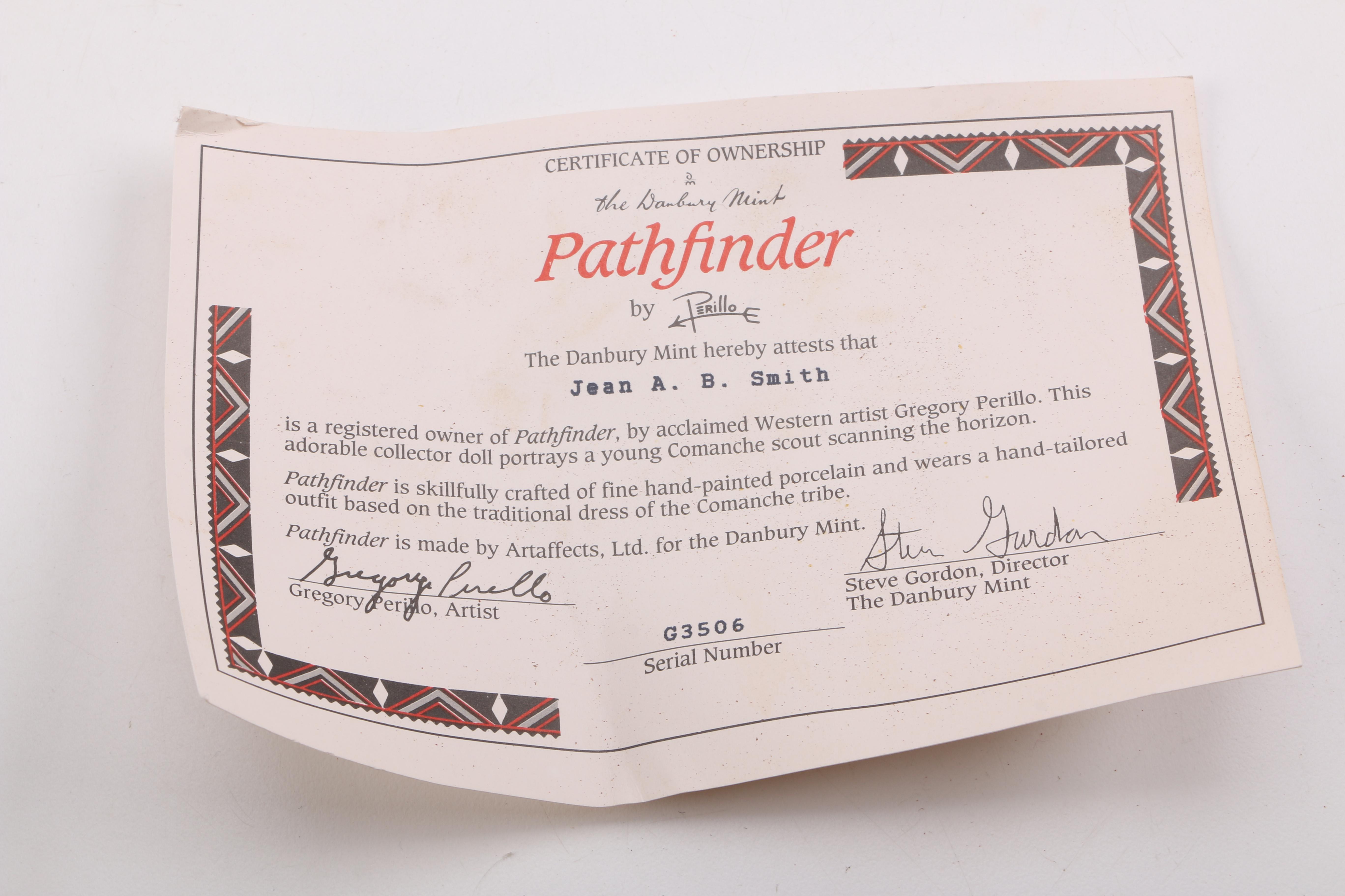 Three Native American Dolls by Perillo from The Danbury Mint