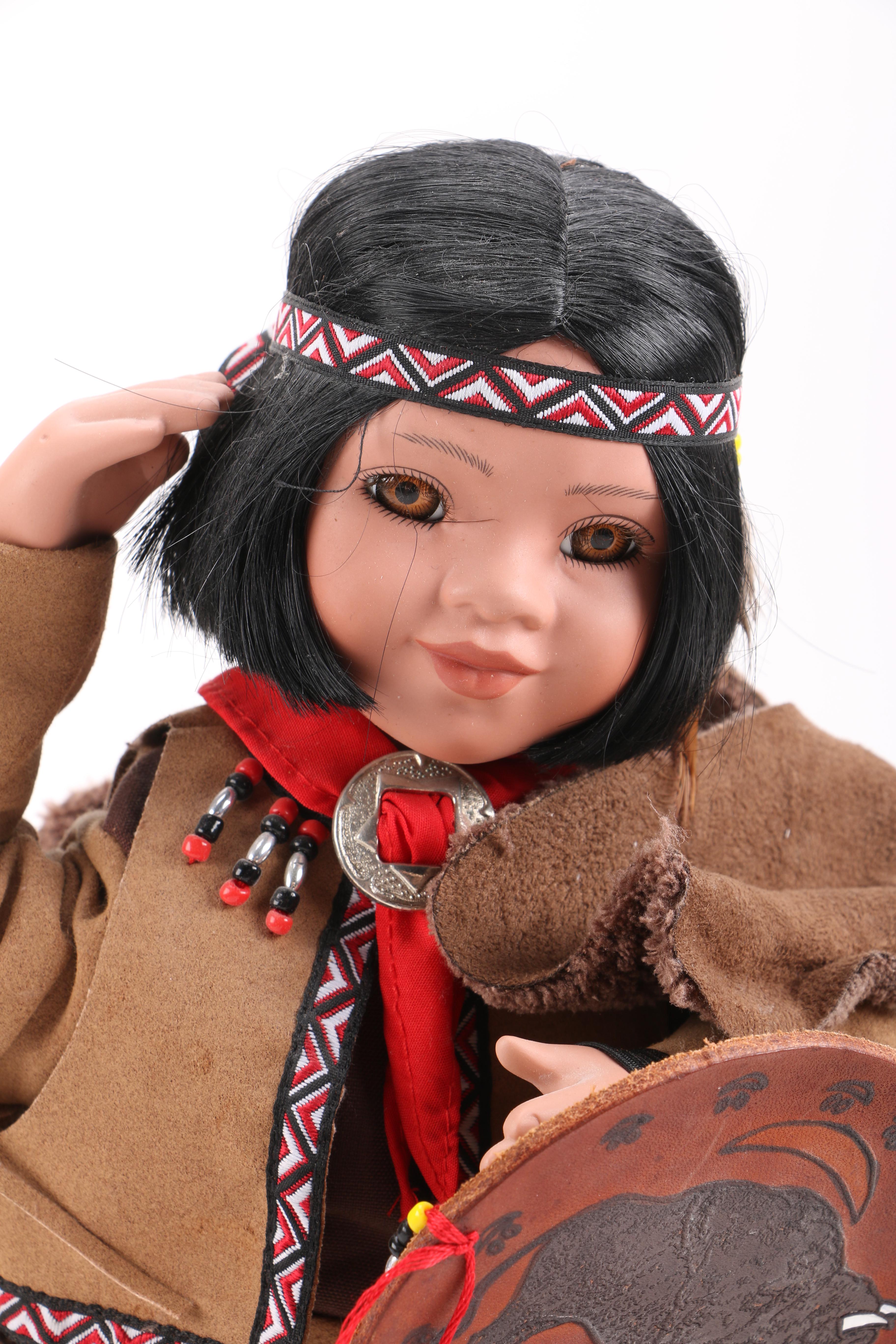 Three Native American Dolls by Perillo from The Danbury Mint