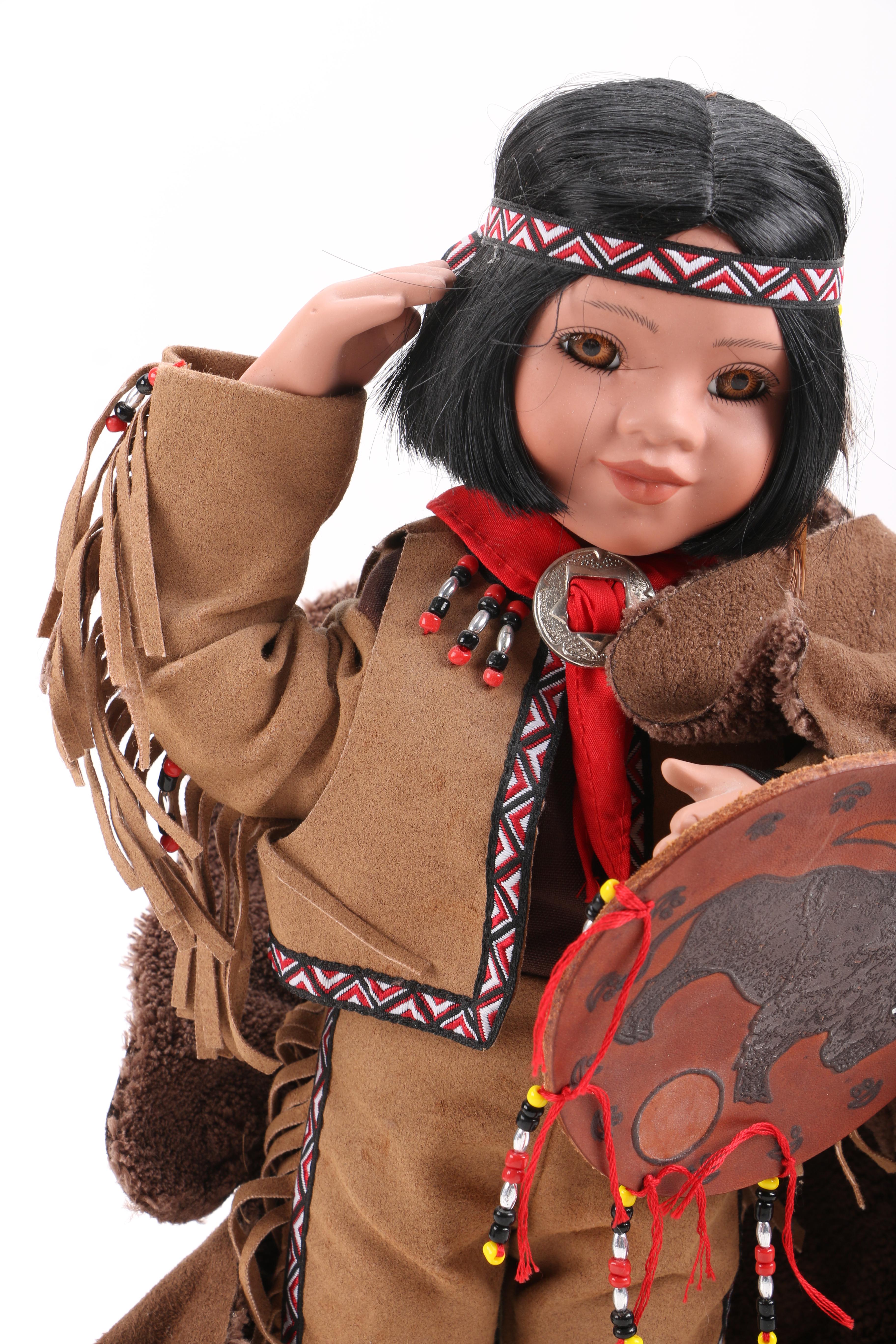 Three Native American Dolls by Perillo from The Danbury Mint