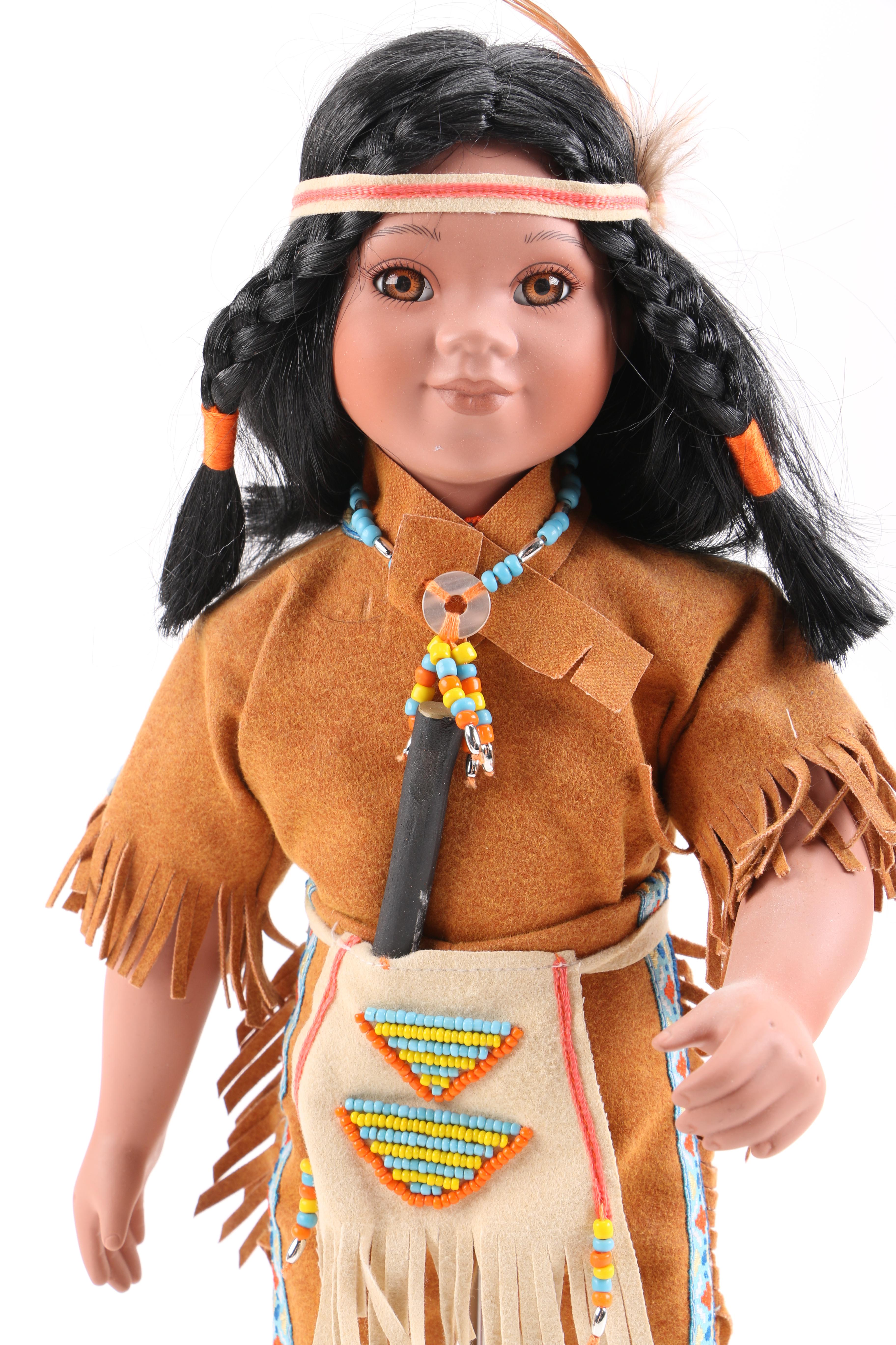 Three Native American Dolls by Perillo from The Danbury Mint