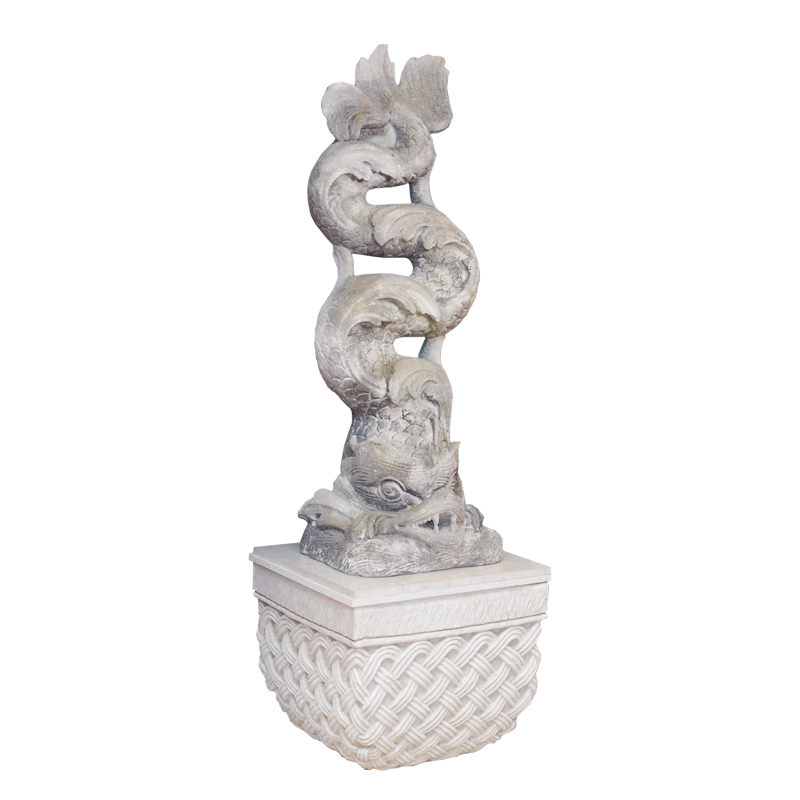 East Asian Style Stone Sculpture of a Fish