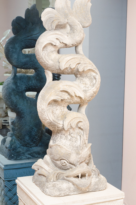 East Asian Style Stone Sculpture of a Fish