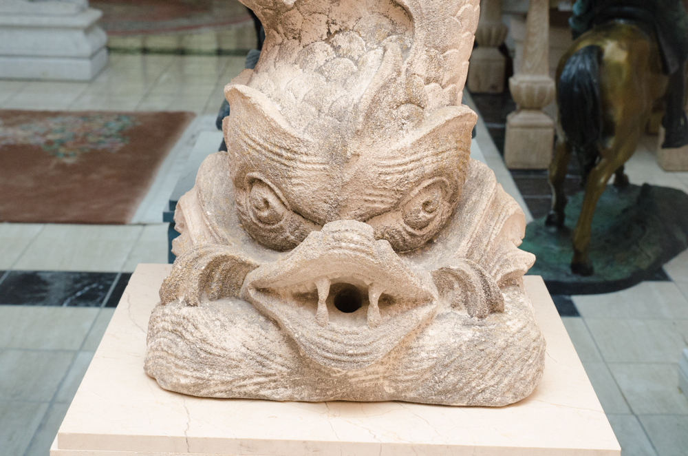 East Asian Style Stone Sculpture of a Fish