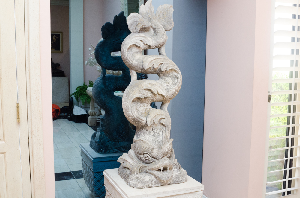 East Asian Style Stone Sculpture of a Fish