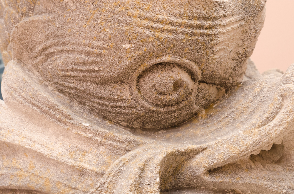 East Asian Style Stone Sculpture of a Fish
