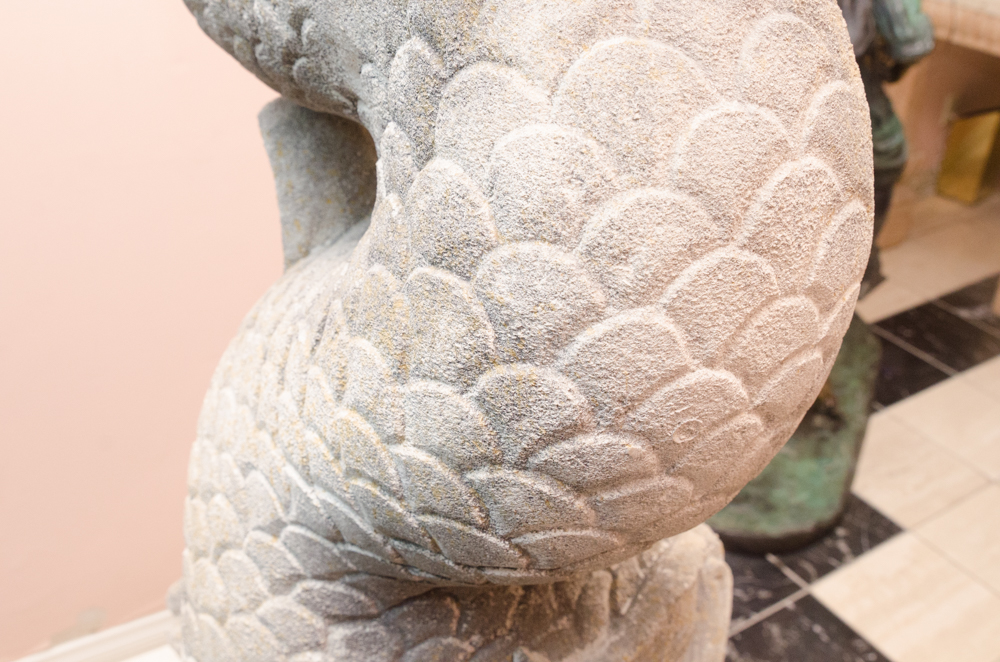 East Asian Style Stone Sculpture of a Fish