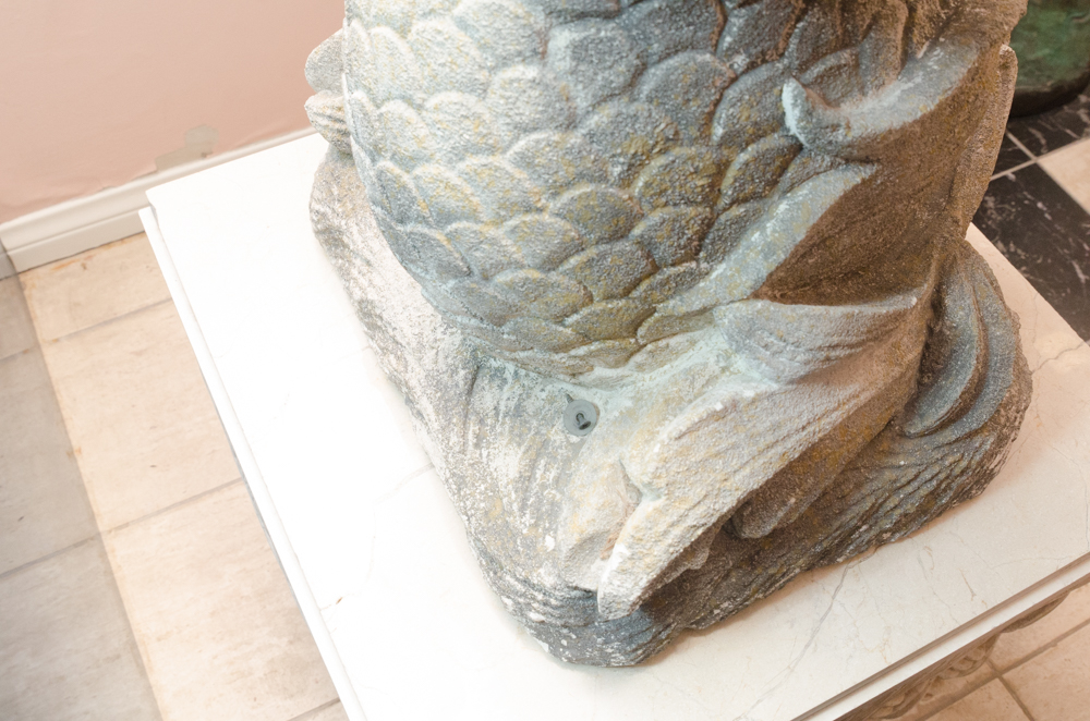 East Asian Style Stone Sculpture of a Fish