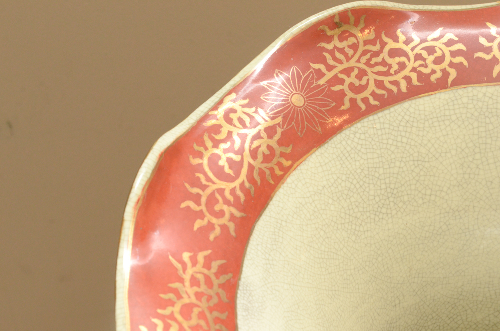 Chinese Satsuma Style Hand-Painted Ceramic Vase
