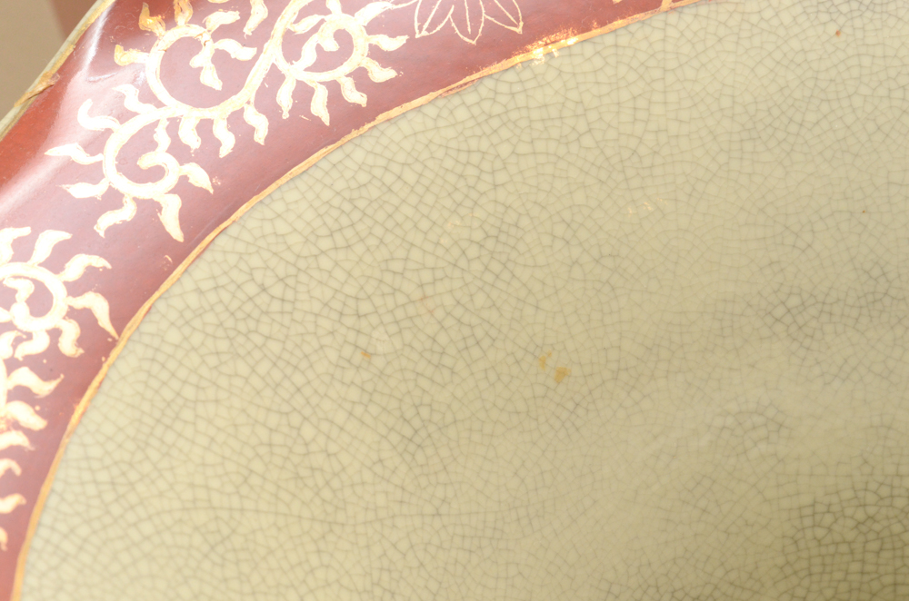 Chinese Satsuma Style Hand-Painted Ceramic Vase