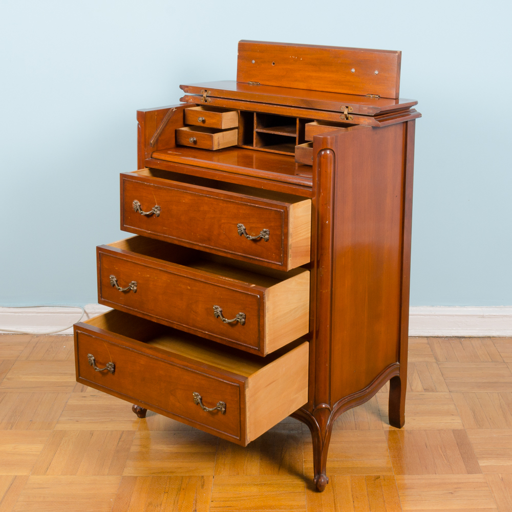 Provincial Louis XV Inspired "Touraine" Secretary by Drexel