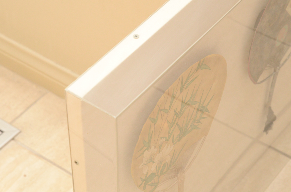 Japanese Hand Fans In Display Case