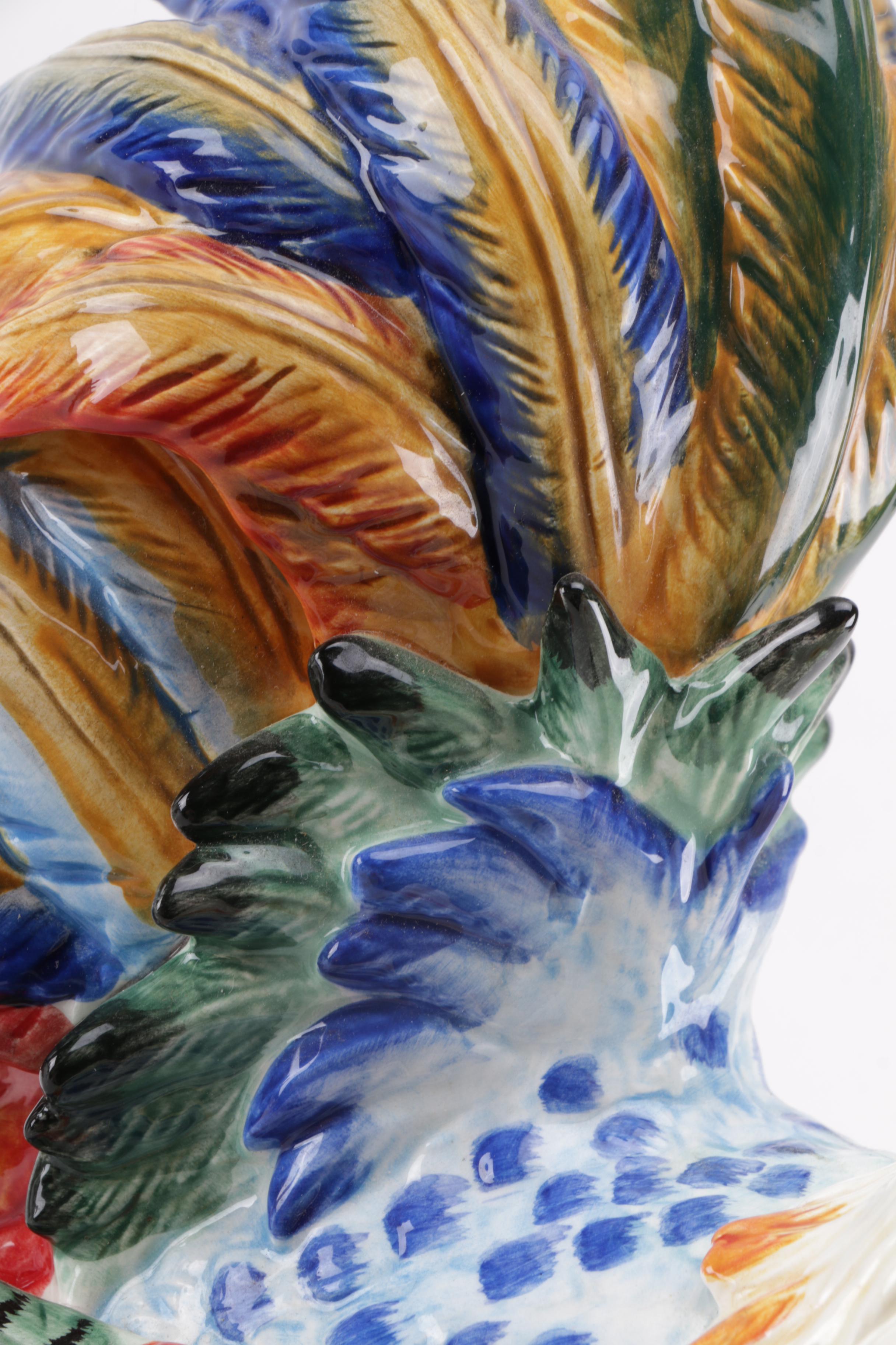 Fitz and Floyd "Ricamo" Rooster and Hen Figurines