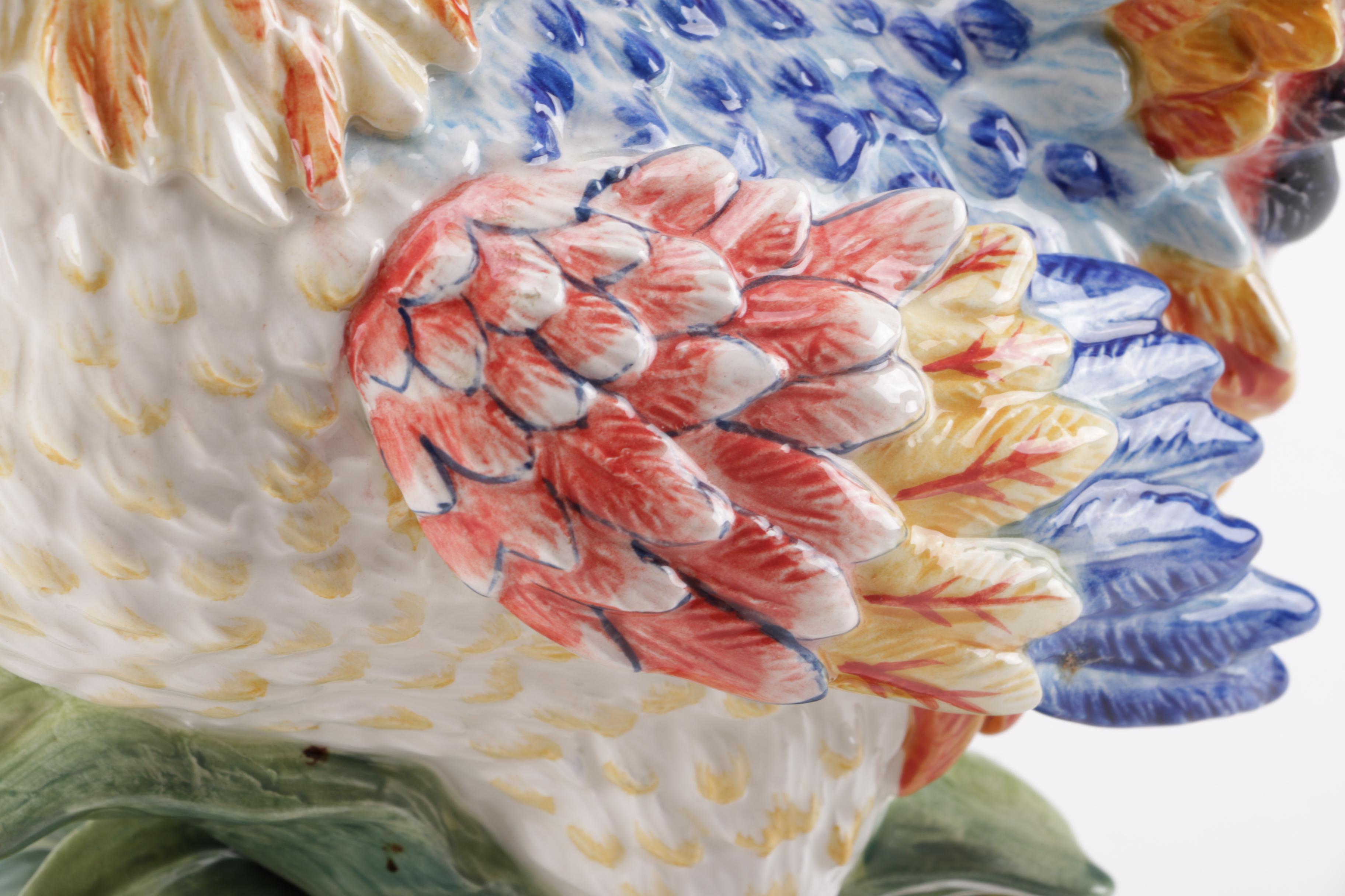 Fitz and Floyd "Ricamo" Rooster and Hen Figurines