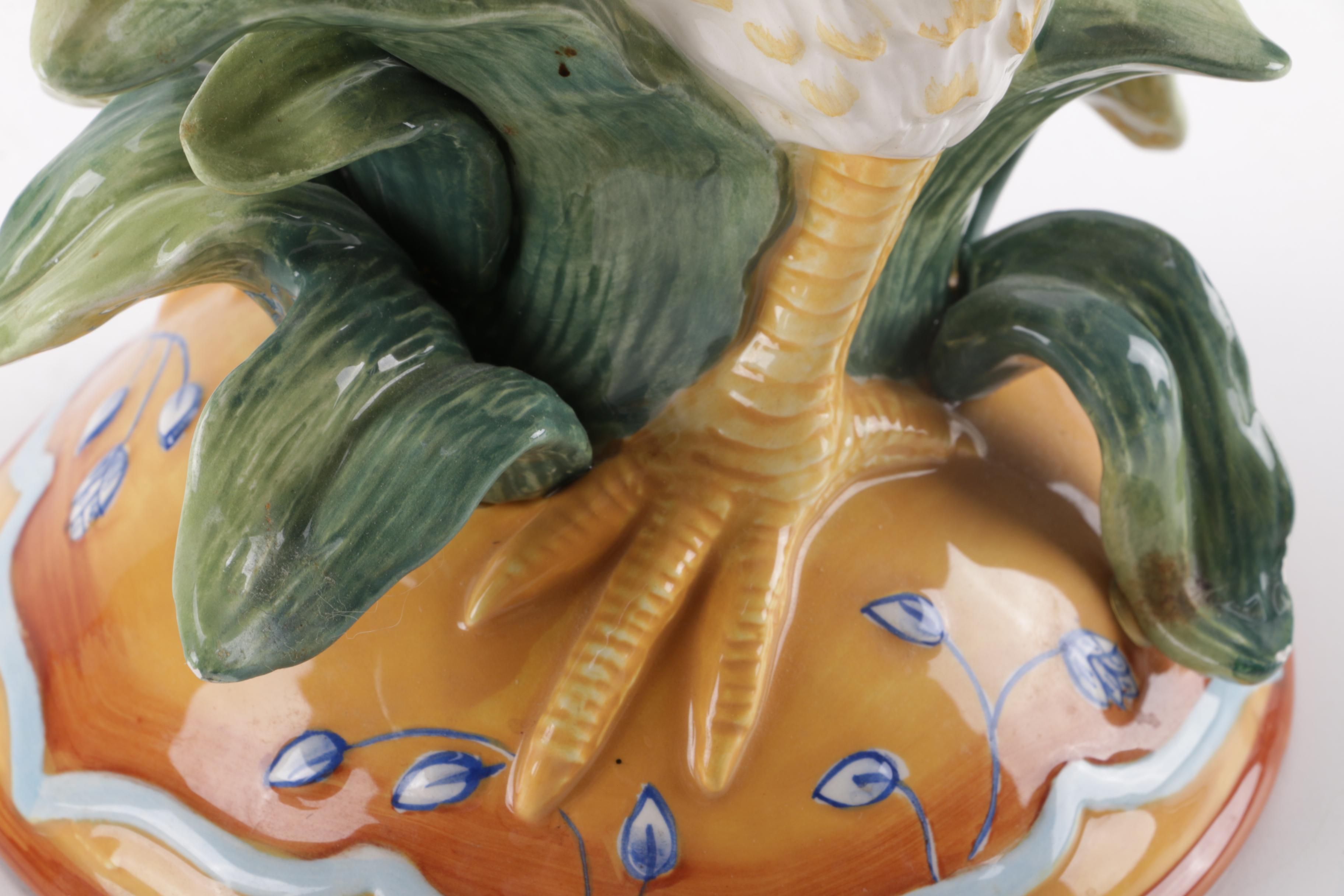 Fitz and Floyd "Ricamo" Rooster and Hen Figurines