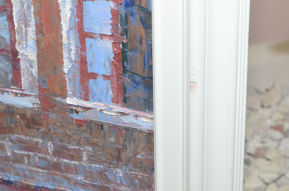 Oil Painting on Canvas of a Venetian Canal