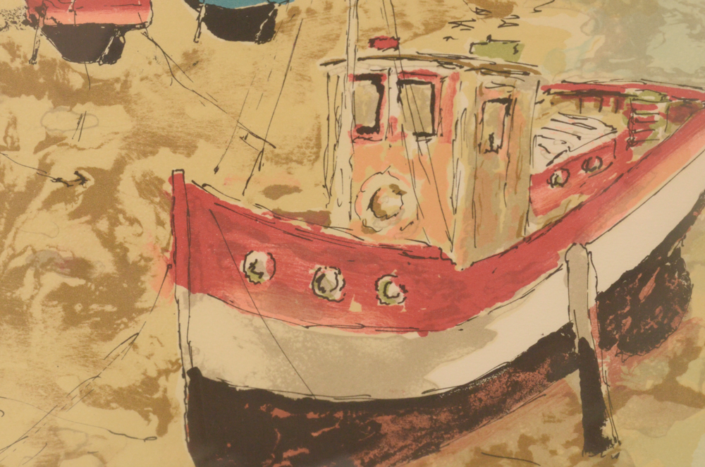 Urbain Huchet Limited Edition Lithograph "Low Tide"