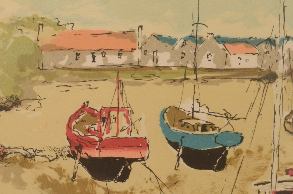 Urbain Huchet Limited Edition Lithograph "Low Tide"
