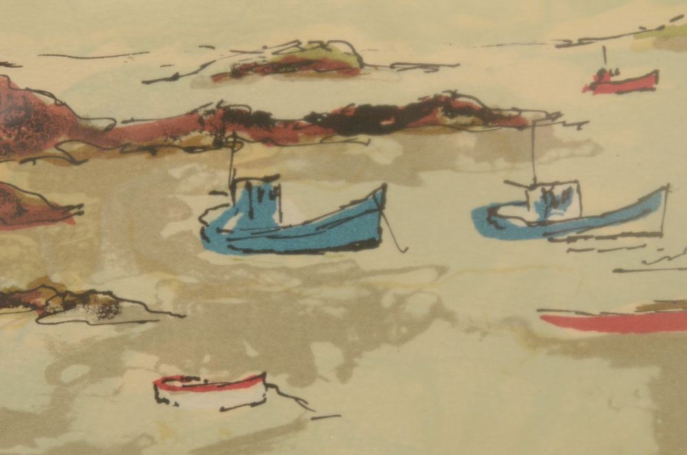 Urbain Huchet Limited Edition Lithograph "Low Tide"