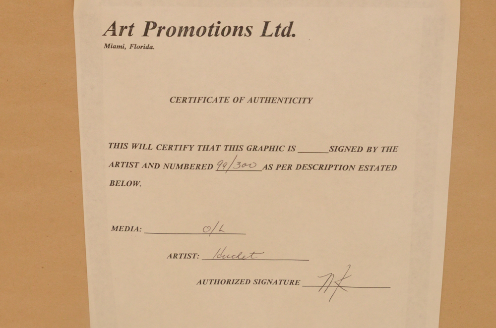Urbain Huchet Limited Edition Lithograph "Low Tide"