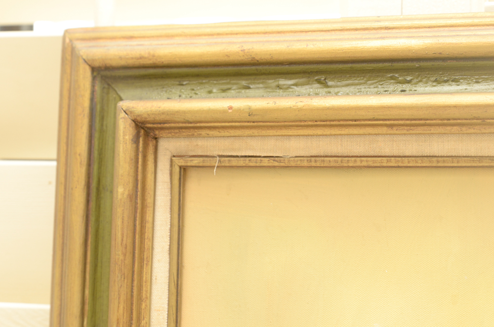 Framed Oil Painting on Canvas of a European City