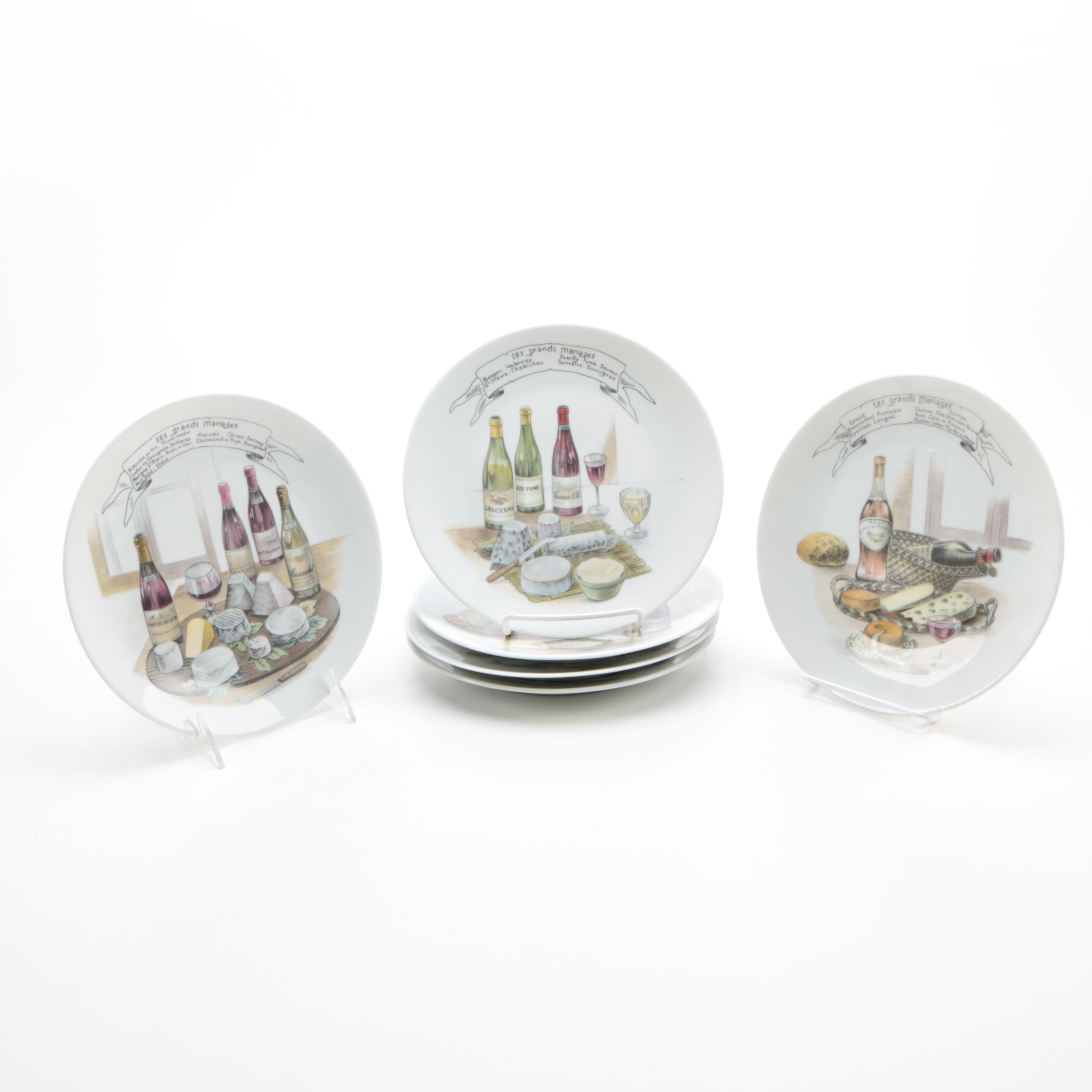 French Porcelain Dishes With Gastronomic Themes