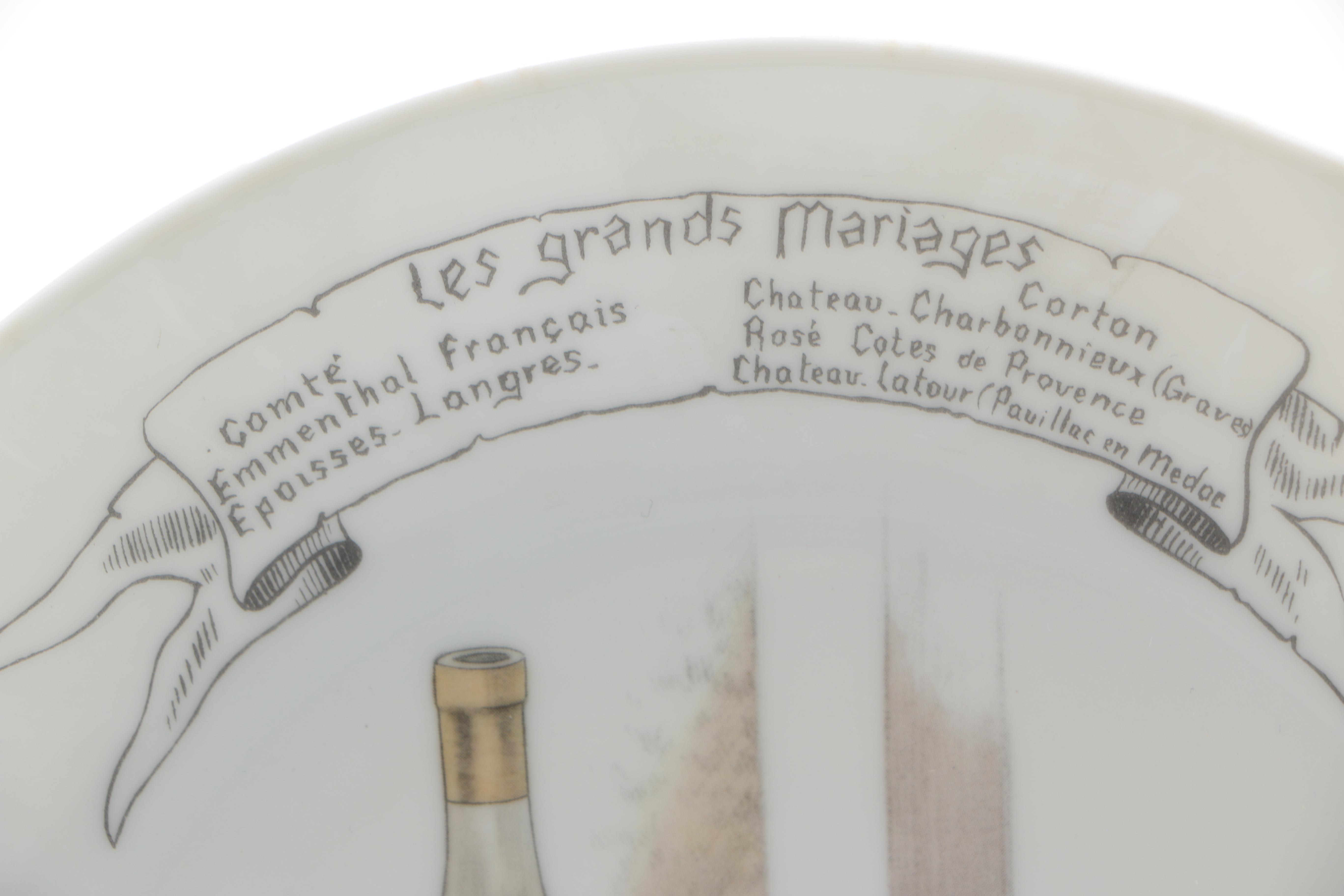 French Porcelain Dishes With Gastronomic Themes