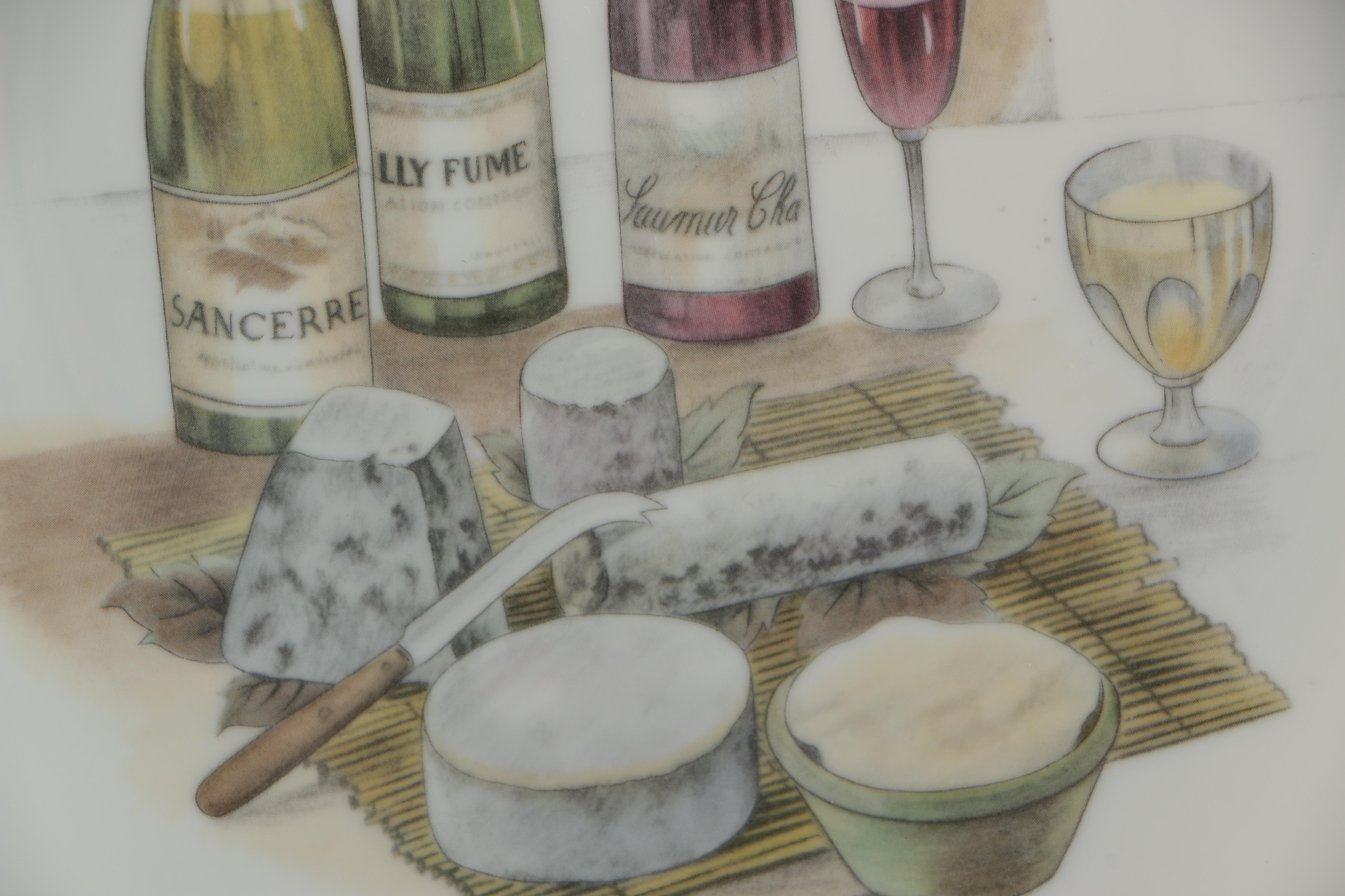 French Porcelain Dishes With Gastronomic Themes