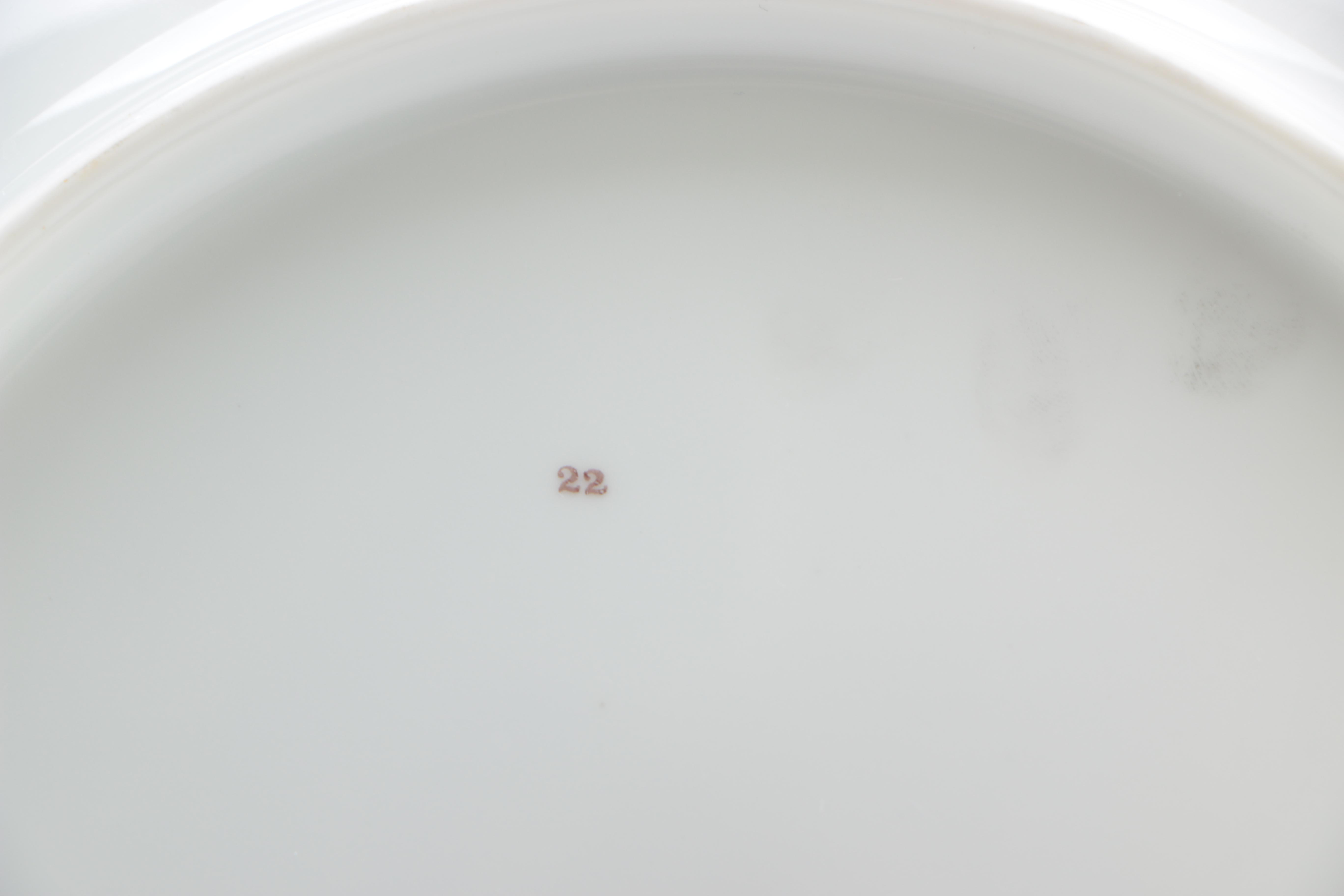 French Porcelain Dishes With Gastronomic Themes