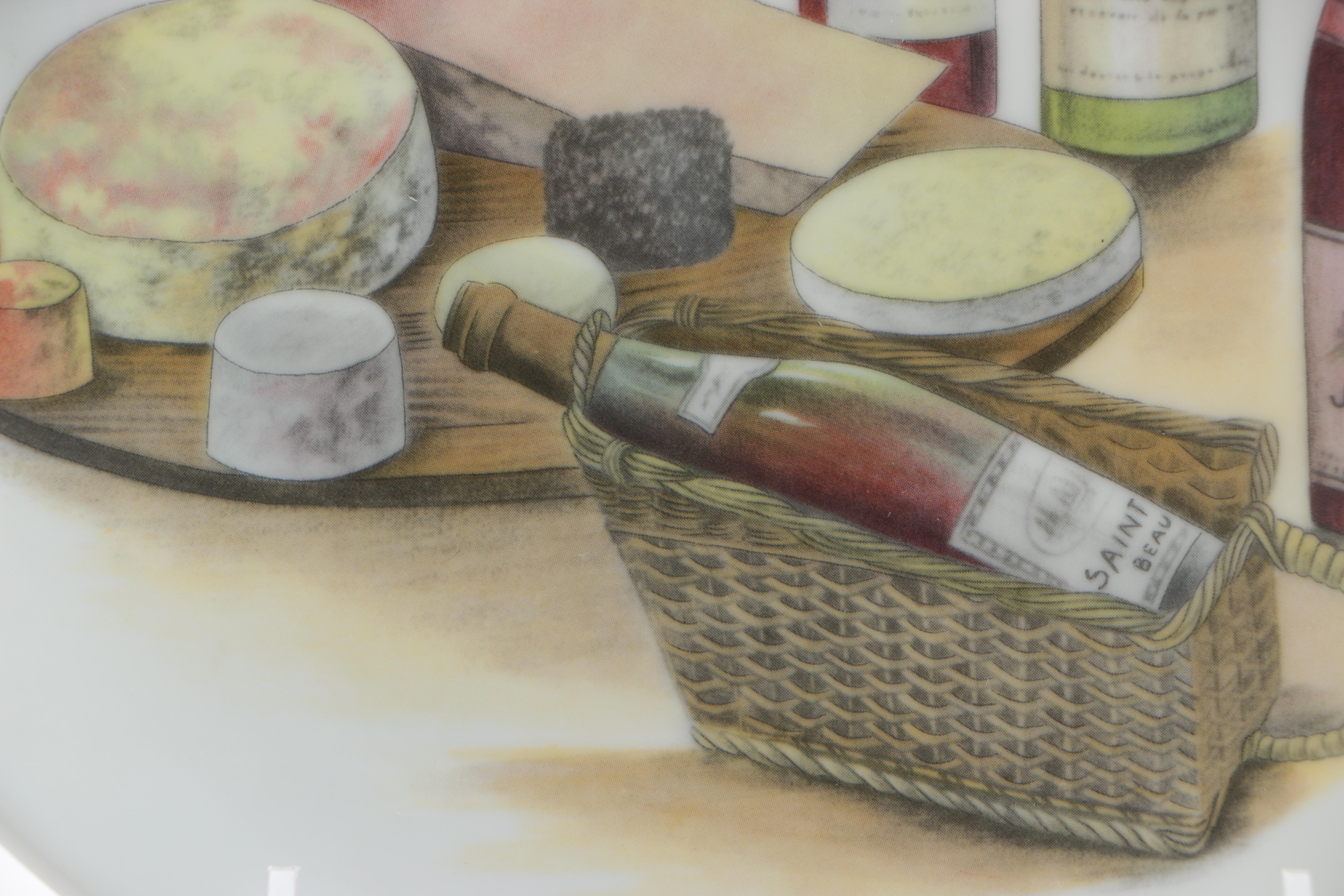 French Porcelain Dishes With Gastronomic Themes