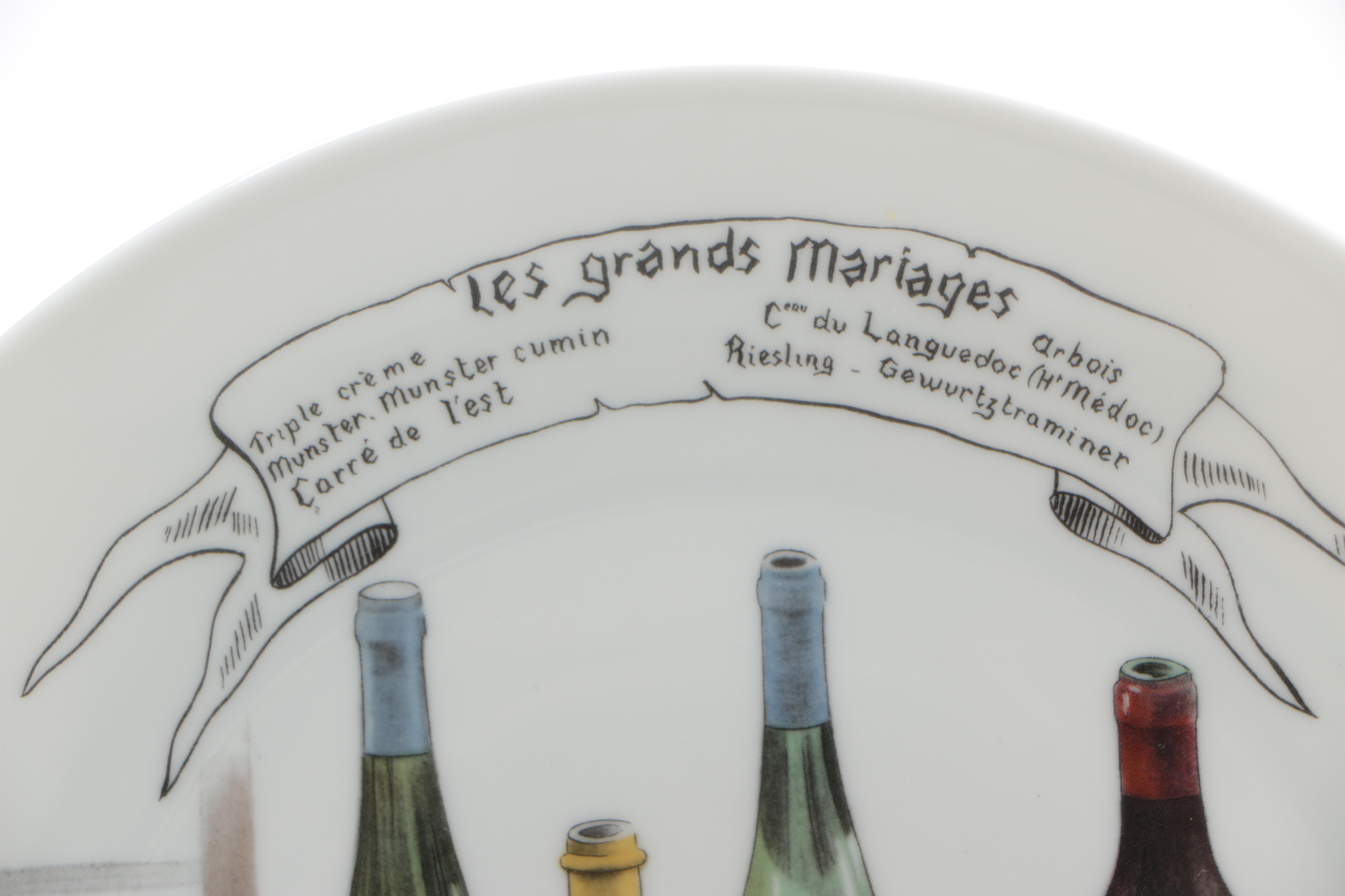 French Porcelain Dishes With Gastronomic Themes