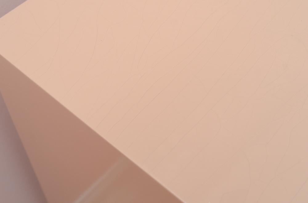 Vintage Salmon Pink Lacquered Credenza by John Widdicomb