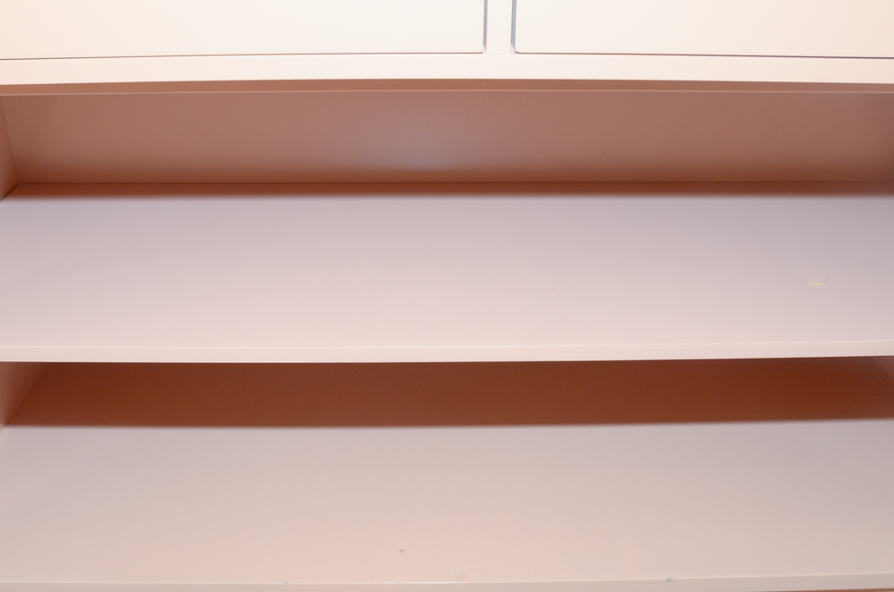 Vintage Salmon Pink Lacquered Credenza by John Widdicomb