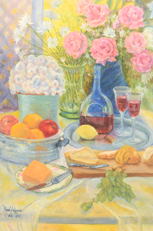 Noni Higgins Oil Painting of a Still Life