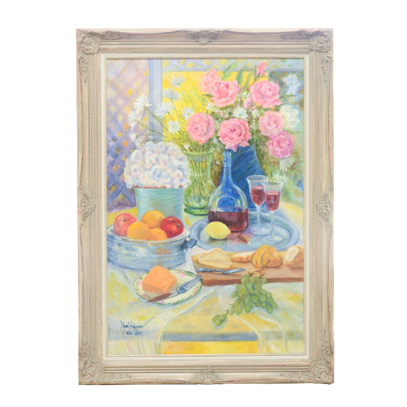 Noni Higgins Oil Painting of a Still Life