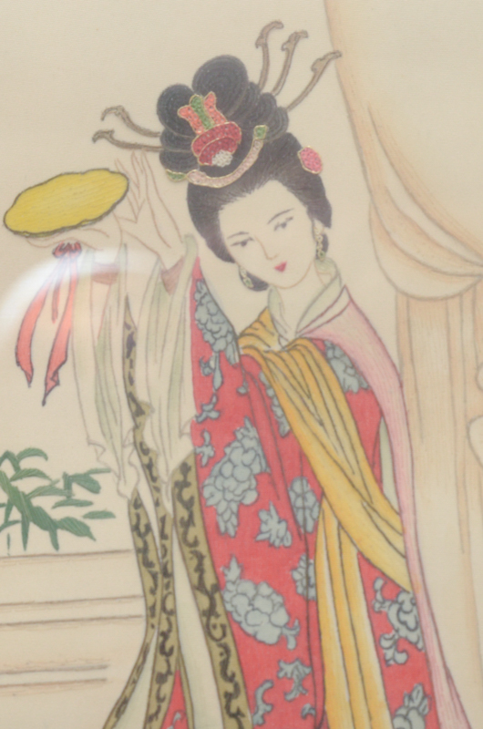 Chinese Prints "Inner Essence of Adornment" and "God of Wealth"