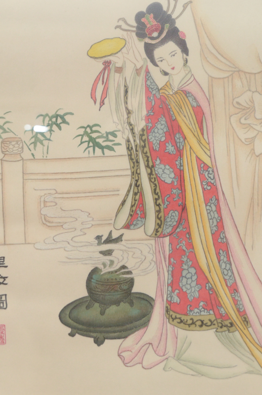 Chinese Prints "Inner Essence of Adornment" and "God of Wealth"