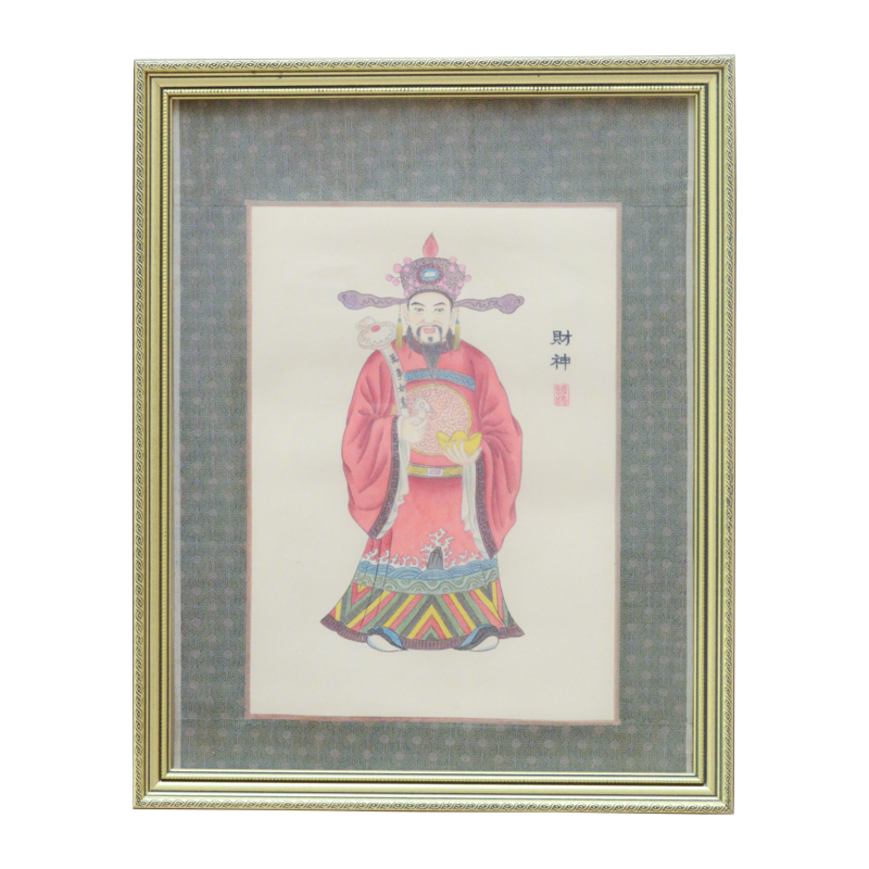 Chinese Prints "Inner Essence of Adornment" and "God of Wealth"