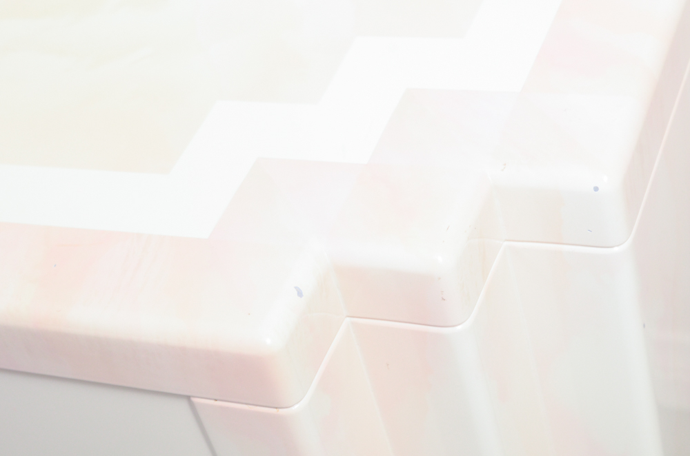 A. Parnian Signed Vintage Bed Frame, Foot Chest and Matching Bedside Tables