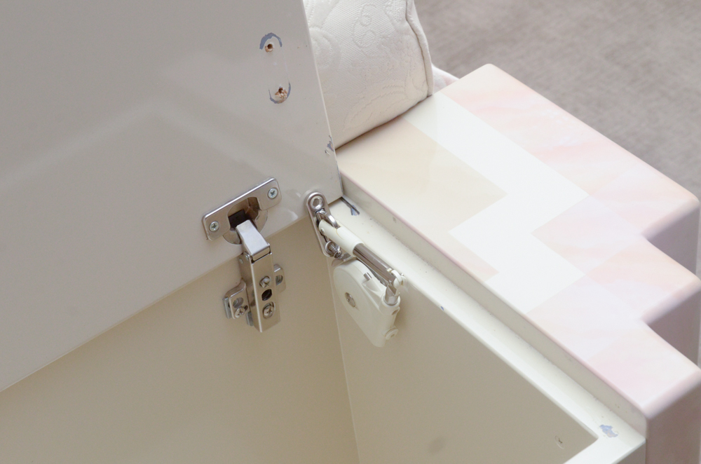 A. Parnian Signed Vintage Bed Frame, Foot Chest and Matching Bedside Tables