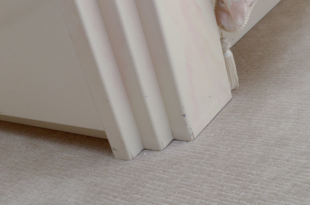 A. Parnian Signed Vintage Bed Frame, Foot Chest and Matching Bedside Tables