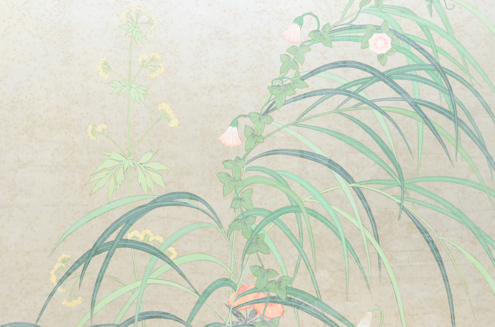 Chinese Style Painting on Board of River and Plants