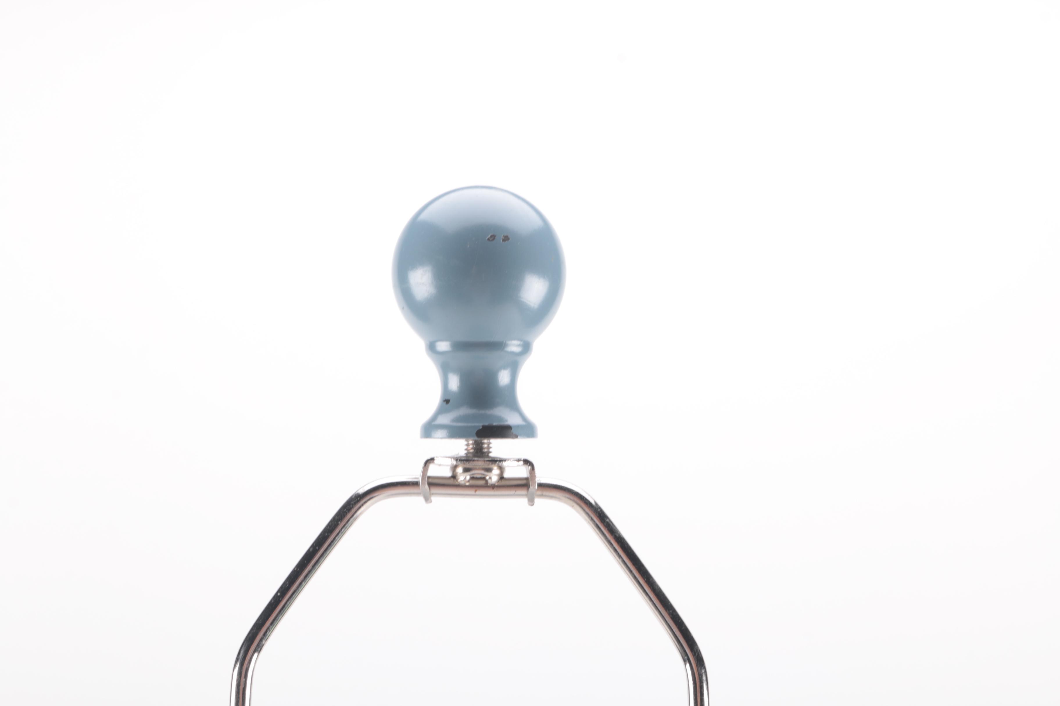 Light Blue Ceramic Urn Table Lamp