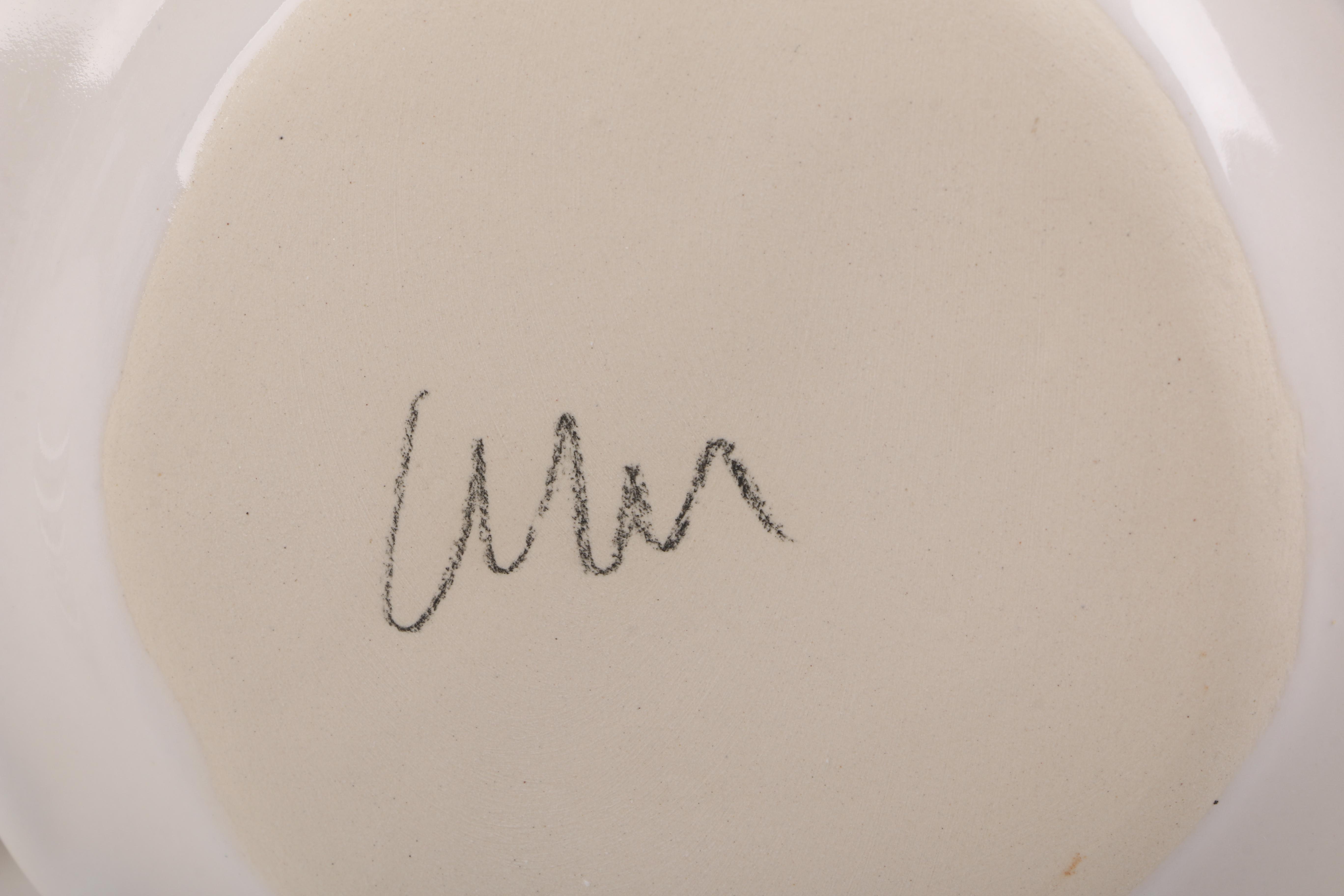 Handmade White Ceramic Mugs and Saucers