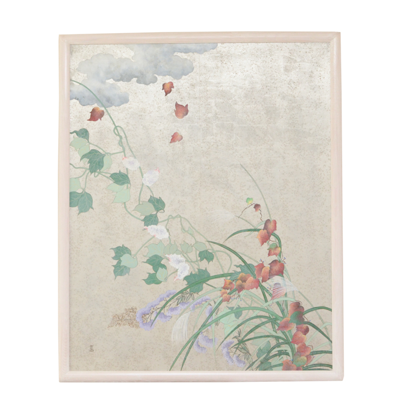 Chinese Style Painting on Board of Vines