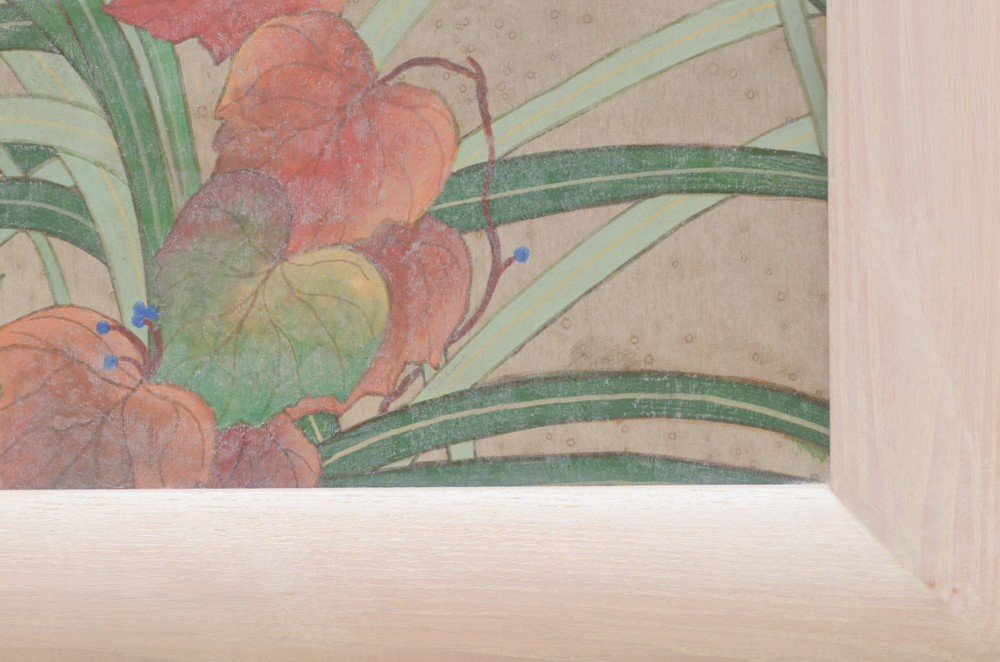 Chinese Style Painting on Board of Vines